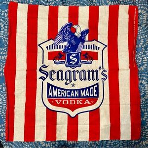 Seagram’s American Made Vodka Bandana 22x22 Red White Blue Patriotic Eagle Promo